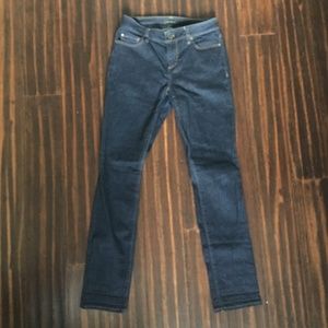 Ann Taylor Curvy  Fit Dark Wash Straight Jeans